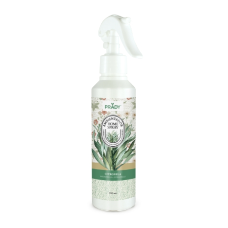 Désodorisant d'intérieur Prady à la citronnelle - Flacon de 220 ml - Spray