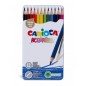 Carioca Acquarell Lot de 12 Crayons Aquarelle - Boîte en Métal - Effet Aquarelle à l'Eau et Pinceau - Couleurs Intenses et