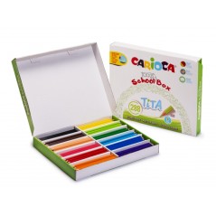 ✅ Carioca Tita Pack de 288 Crayons Résine - Corps Hexagonal - Couleurs Vives et Lavables - Écriture Douce - Mi en stock