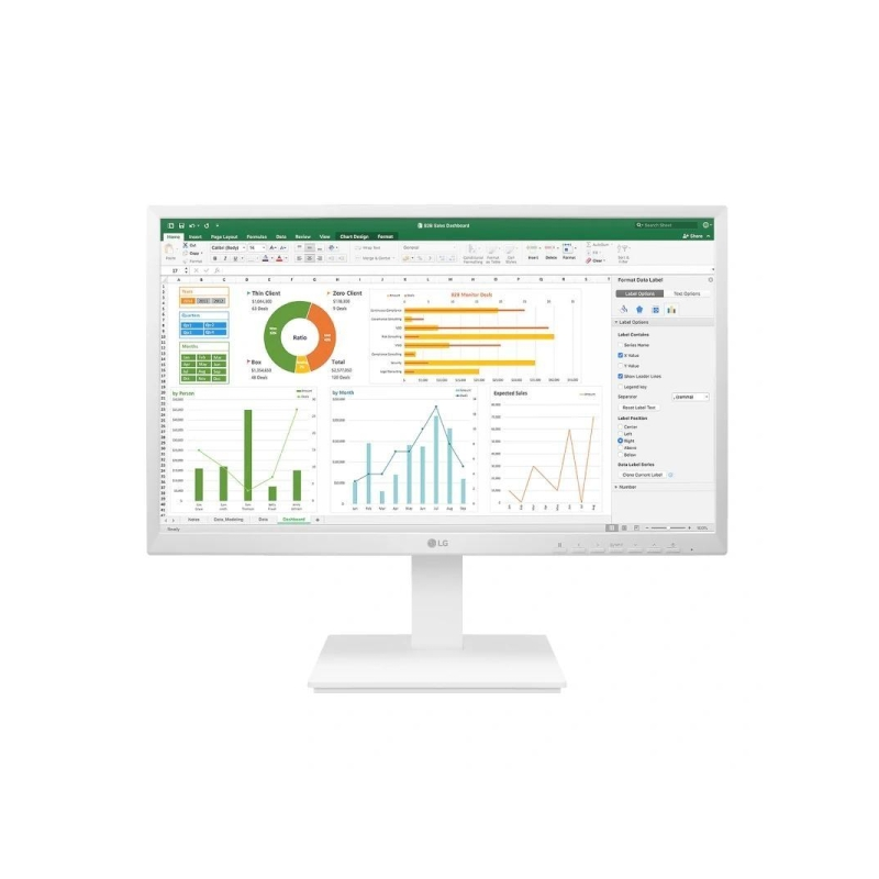 Moniteur LG 27" LED IPS FullHD 1080p 60Hz - Réponse 5ms - Haut-parleurs - Angle de vision 178º - 16:9 - USB, VGA, DVI, HDMI