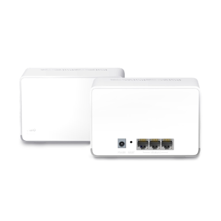 Système Wi-Fi 6 Mesh double bande Mercusys H70X AX1800 - 2 unités Halo - Couverture jusqu'à 550 m² - Blanc