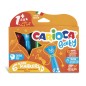Carioca Baby Teddy Pack de 6 marqueurs - Super sûr - Forme ergonomique - Encre super lavable - Testé dermatologiquement