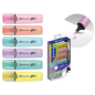 Lot de 6 marqueurs fluorescents pastel pailletés Bismark