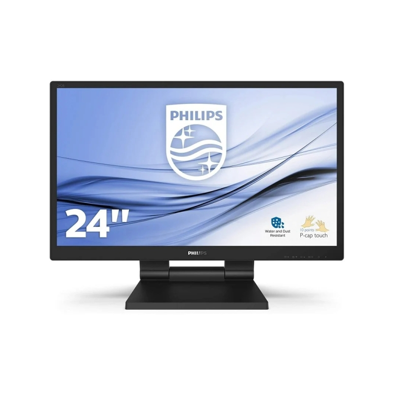 Moniteur Philips 242B9T/00 23,8" LED IPS Full HD 75 Hz Tactile - Temps de réponse 5 ms - Haut-parleurs 4 W - HDMI, DVI, VGA