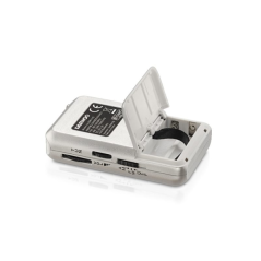 Autoradio Daewoo AM/FM - Affichage numérique - Prise jack 3,5 mm - Antenne télescopique - Haut-parleur intégré - Gris