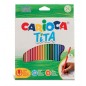 Carioca Tita Pack de 24 Crayons en Résine - Corps Hexagonal - Couleurs Vives et Lavables - Écriture Douce - Mine Ø 3mm Sûr et Carioca Tita Pack de 24 Crayons en Résine - Corps Hexagonal - Couleurs Vives et Lavables - Écriture Douce - Mine Ø 3mm Sûr et