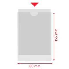 Esselte Lot de 100 porte-cartes d'identité Format 82 x 122 mm 80Q 140 microns - PVC transparent finition lisse