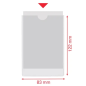 Esselte Lot de 100 porte-cartes d'identité Format 82 x 122 mm 80Q 140 microns - PVC transparent finition lisse