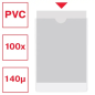 Esselte Lot de 100 porte-cartes d'identité Format 78 x 114 mm 75Q 140 microns - PVC transparent finition lisse