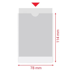 Esselte Lot de 100 porte-cartes d'identité Format 78 x 114 mm 75Q 140 microns - PVC transparent finition lisse