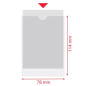 Esselte Lot de 100 porte-cartes d'identité Format 78 x 114 mm 75Q 140 microns - PVC transparent finition lisse