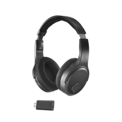 Casque Hama avec microphone omnidirectionnel - Bluetooth - Jusqu'à 16 heures d'autonomie - 2,4 GHz - Arceau réglable - Portée