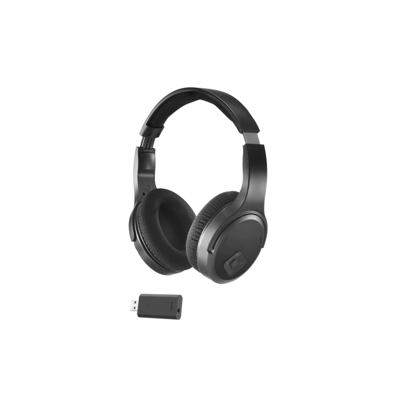 Casque Hama avec microphone omnidirectionnel - Bluetooth - Jusqu'à 16 heures d'autonomie - 2,4 GHz - Arceau réglable - Portée