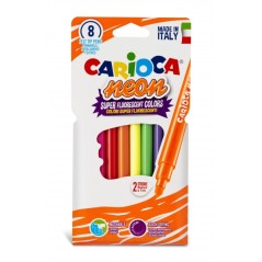 ✅ Carioca Neon Pack de 8 marqueurs - Encre fluorescente - Parfait pour colorier et souligner - Lavable sur la pe en stock