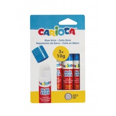 ✅ Carioca Pack de 3 Bâtons Colles - Idéal pour la Maison, l'École et le Bureau - Colle Papier, Photos et Tiss en stock