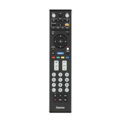 Télécommande Hama pour téléviseur Sony - Portée de 10 m - 52 boutons - Accès direct aux plateformes de streaming - 21,2 x 4,8 x