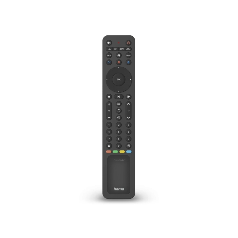 Télécommande Hama pour TV - Universelle - Panneau de chargement solaire - Portée de 10 m - 43 boutons - Accès direct au