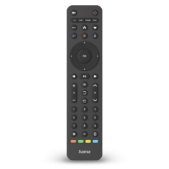 Télécommande Hama pour TV - Universelle - Portée de 10 m - 43 boutons - Accès direct aux plateformes de streaming - Compatible