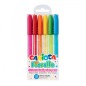Stylos bille multicolores Carioca Fiorella x6 - Corps fluo