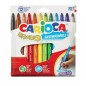 Carioca Bravo Pack de 12 Marqueurs - Corps Maxi Octogonal - Encre Super Lavable - Pointe Verrouillée Maxi 6mm - Capuchon