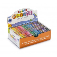 ✅ Carioca Présentoir de 12 Pâte à Modeler 150gr - Facile à Utiliser - Ne sèche pas - Réutilisable - Couleu en stock