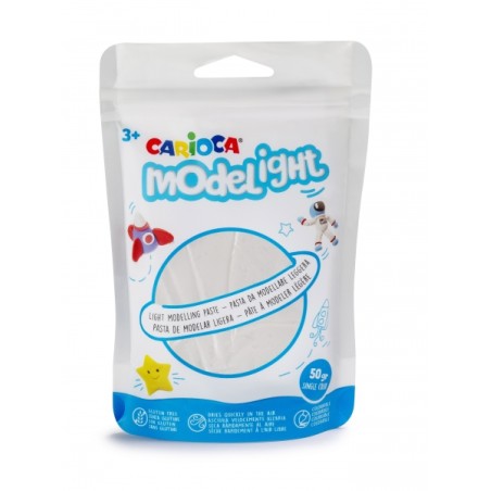 ✅ Carioca Modelight Pack Pâte de Moulage Super Légère - Elastique et Malléable - Sèche à l'Air - Ne salit en stock