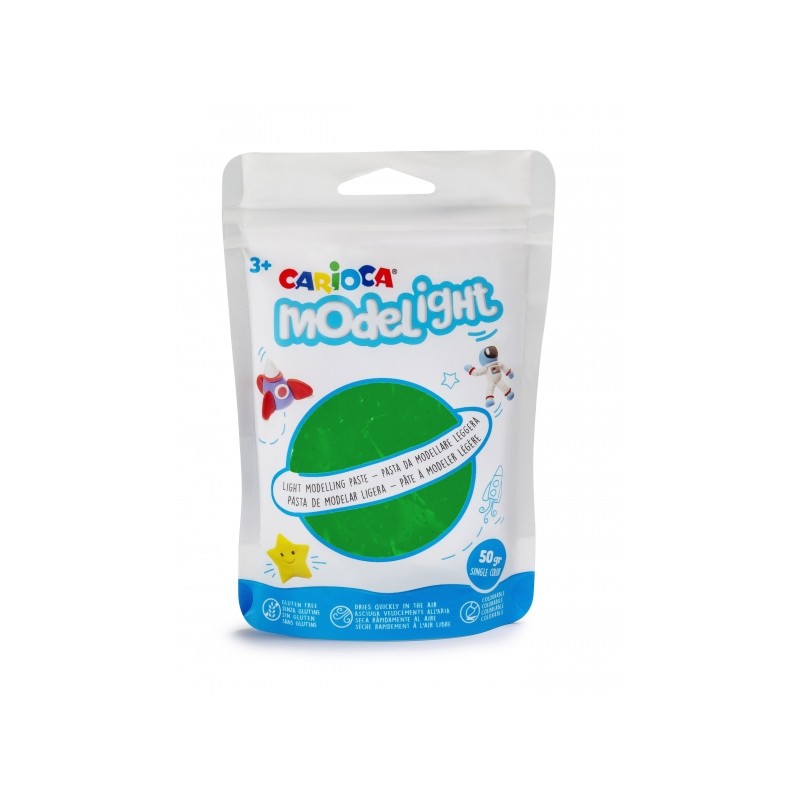 Pack Pâte à Modeler Carioca Modelight - Super Légère - Élastique - Malléable - Sèche à l'Air - Sans gâchis - Couleurs Vives