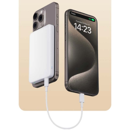 Batterie externe magnétique Xiaomi 5000 mAh - MagSafe - USB-C - Charge rapide 18 W