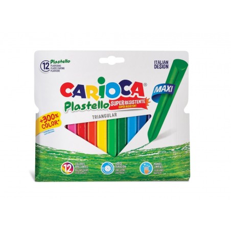 ✅ Carioca Maxi Pack de 12 taille-crayons triangulaires en plastique - Extra propre - Dure 3 fois plus longtemps en stock