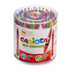 ✅ Carioca Pack de 100 Crayons Pastel - Couleurs Vives - Lavables - Corps Ø 8 mm - Couleurs Diverses couleur Plu en stock