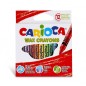 Carioca Pack de 12 Cires Pastel - Couleurs Vives - Lavables - Corps Ø 8mm - Couleurs Diverses