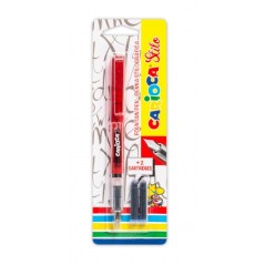 ✅ Carioca Pack de 1 Stylo Plume + 2 Cartouches - Cartouches d'Encre Bleue Standard - Écriture fluide et précis en stock