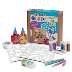 ✅ Carioca Glitter Creator Pack de 13 produits pailletés et 26 modèles - 2 flacons de colle pailletée - 2 flac en stock