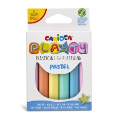 ✅ Carioca Pack de 6 Argile Couleur Pastel - Facile à Utiliser - Ne sèche pas - Réutilisable - Couleurs Vives en stock