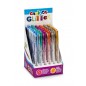 Stylos gel pailletés Carioca - Présentoir 36 couleurs - 1mm

