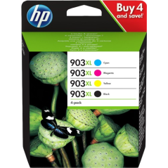 Pack de cartouches d'encre HP 903XL (C, M, J, N) haute capacité