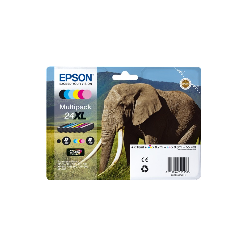 Epson Multipack 24XL Claria Photo 6 cartouches