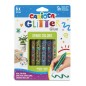 Carioca Glitter Glue Base Blister de 6 Tubes de Colle Colorée - Effet Pailleté - Application Directe - Séchage en 30 Minutes