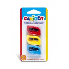✅ Carioca Pack 3 Taille-Crayons de Couleur avec 1 Trou - Convient pour Crayons/Crayons Triangulaires, Ronds et H en stock