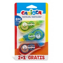 Pack rubans correcteurs Carioca multicolores