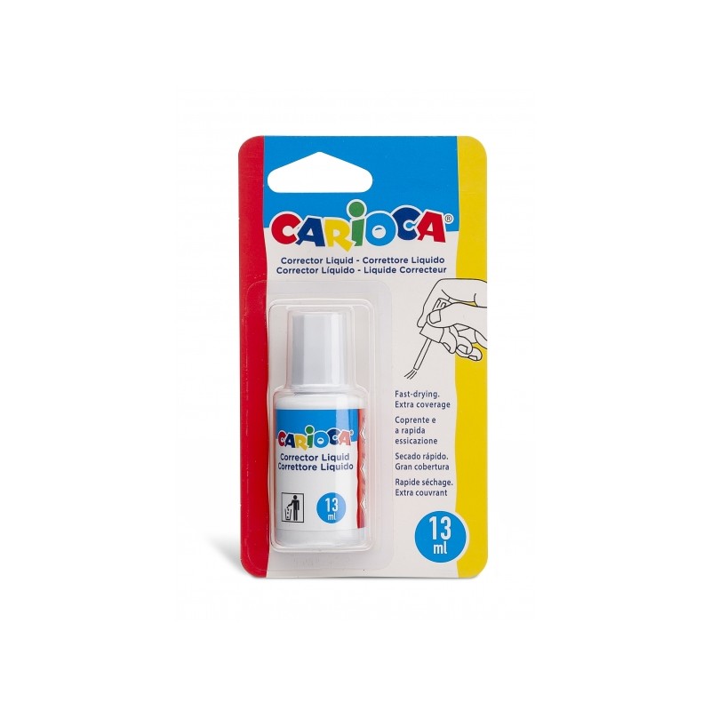 Correcteur liquide blanc pinceau précis Carioca séchage rapide Correcteur liquide blanc pinceau précis Carioca séchage rapide