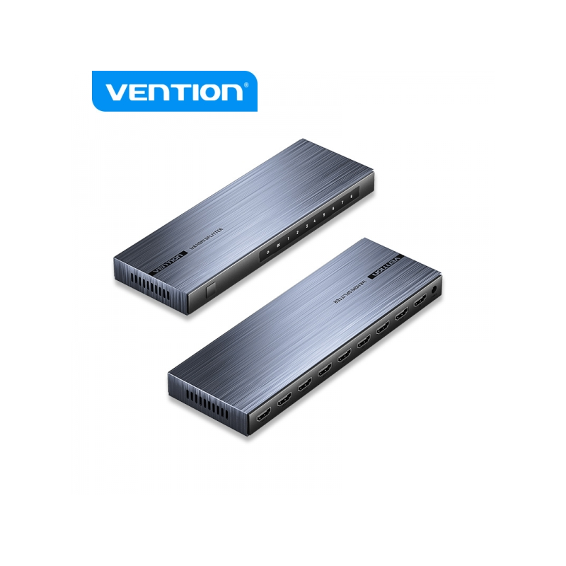 Répartiteur Vention HDMI 2.0 1x8 - 4K - Aluminium Noir