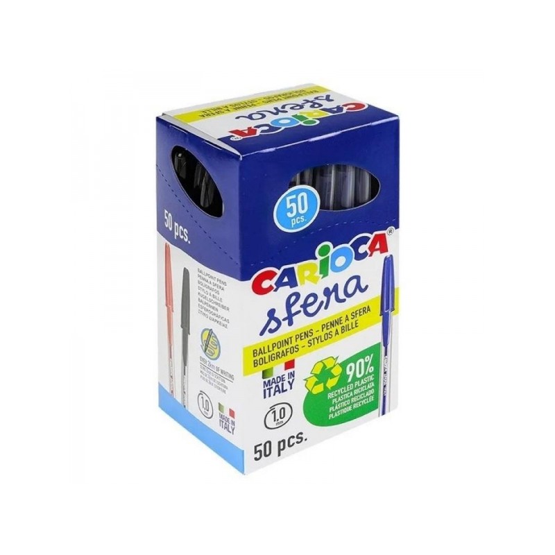 Stylo Bille Carioca Sfera 1mm Bleu | Lot de 50 - Papeterie