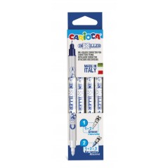 ✅ Carioca Inkiller Pack de 4 Marqueurs correcteurs pour encre fontaine - Blister - Couleur Bleu couleur bleu en stock