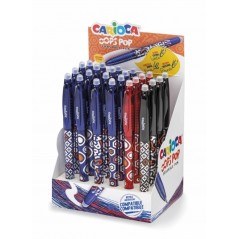 ✅ Carioca Oops Présentoir de 24 Stylos Effaçables - Thermo Sensibles - Grip Texturé - Pointe Ø 0,7 mm - Doub en stock