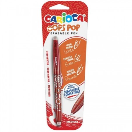✅ Stylo Effaçable Carioca Oops - Encre Thermo-Sensible - Grip Texturé - Pointe 0,7 mm - Double Caoutchouc - Re en stock