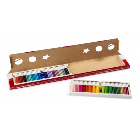 Carioca Joy Pack de 100 Feutres - 1 Mètre de Couleur - Encre Super Lavable - Pointe Fine et Bloquée - Capuchon Ventilé