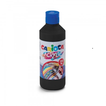 ✅ Bouteille de tempera acrylique Carioca - 250 ml - Couleurs vives - Résistant à la lumière - Effet tridimens en stock