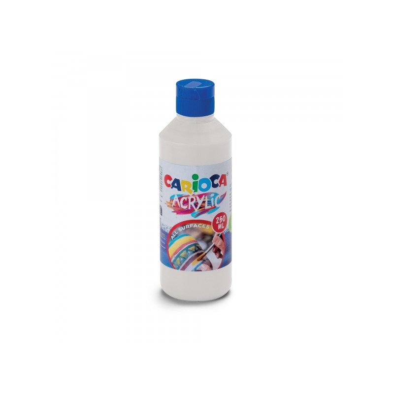 Carioca Flacon de 250 ml d'acrylique tempera - Couleurs vives et résistantes à la lumière - Effet tridimensionnel - Convient à