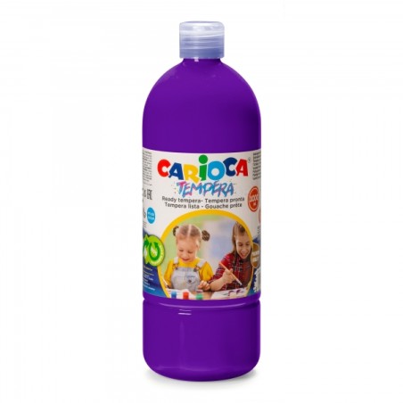 ✅ Flacon Carioca Tempera - 1000 ml - Couleurs super lavables - Facile à mélanger - Applicable sur matériaux p en stock